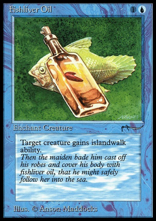 Fishliver Oil (Version 1) ~ Arabian Nights [ EX ] [ Magic MTG ]
