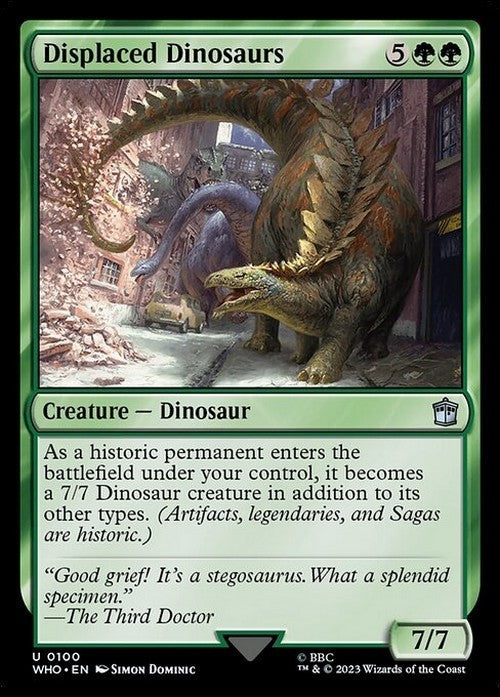 Displaced Dinosaurs ~ Commander: Doctor Who [ NM ] [ Magic MTG ]