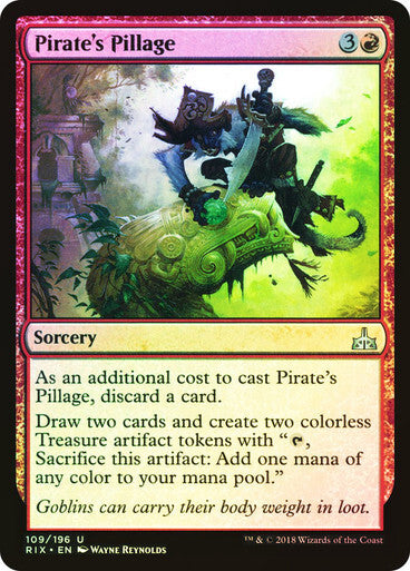 FOIL Pirate's Pillage ~ Rivals of Ixalan [ NM ] [ Magic MTG ]