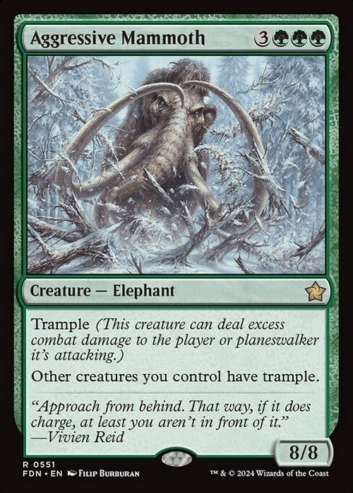Aggressive Mammoth ~ Foundations [ NM ] [ Magic MTG ]