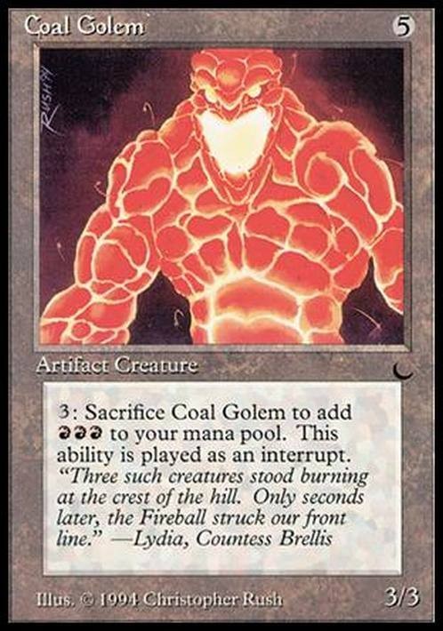 Coal Golem ~ The Dark [ EX ] [ Magic MTG ]