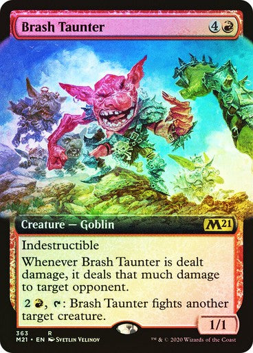 FOIL BORDERLESS Brash Taunter ~ Core 2021 [ NM ] [ Magic MTG ]