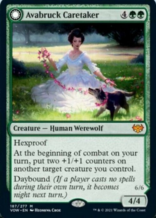 Avabruck Caretaker / Hollowhenge Huntmaster ~ Crimson Vow [ NM ] [ Magic MTG ]