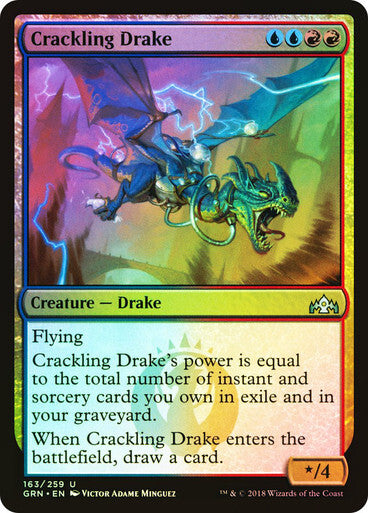 FOIL Crackling Drake ~ Guilds of Ravnica [ NM ] [ Magic MTG ]