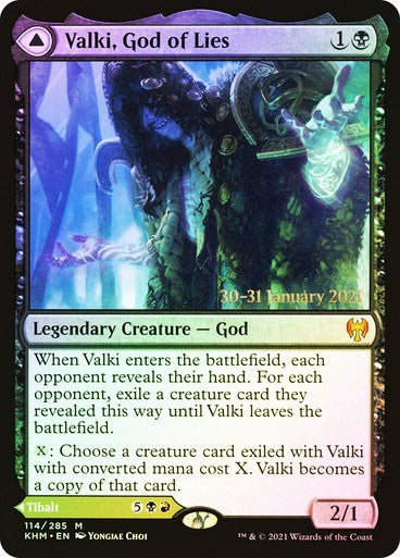 FOIL Valki, God of Lies / Tibalt ~ Prerelease Kaldheim [ NM ] [ MTG ]