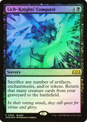 FOIL Lich-Knights' Conquest ~ Promo Wilds of Eldraine [ NM ] [ Magic MTG ]