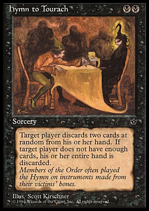 4 x Hymn to Tourach (1 of Each Version) ~ Fallen Empires [ EX ] [ Magic MTG ]