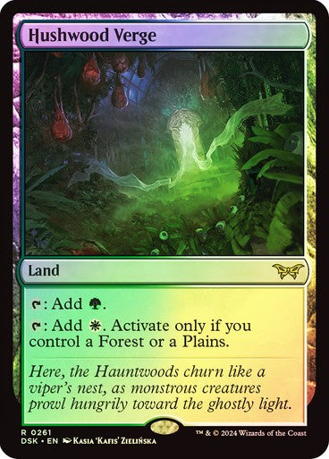FOIL Hushwood Verge ~ Duskmourn [ NM ] [ Magic MTG ]