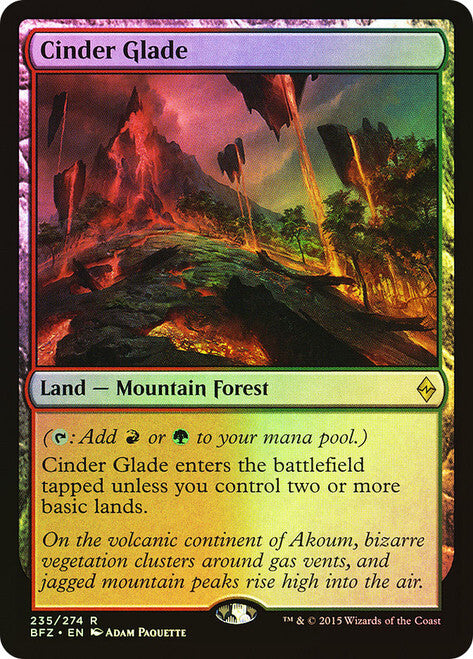 FOIL Cinder Glade ~ Battle for Zendikar [ NM ] [ Magic MTG ]
