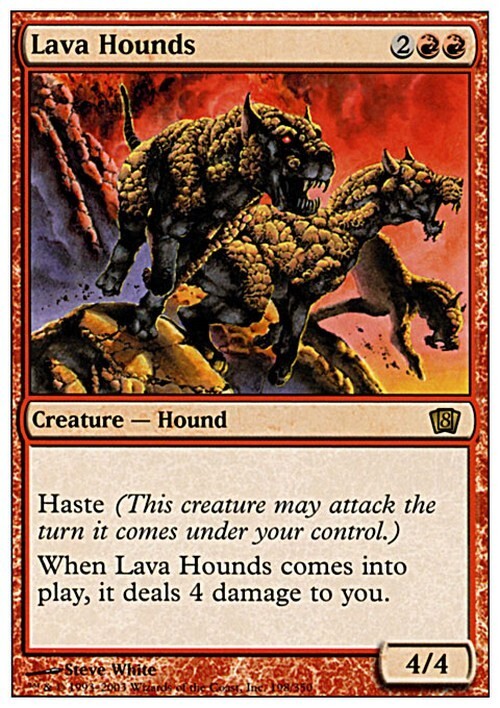 Lava Hounds ~ Eighth Edition [ EX ] [ Magic MTG ]