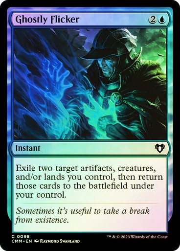 FOIL Ghostly Flicker ~ Commander Masters [ NM ] [ Magic MTG ]