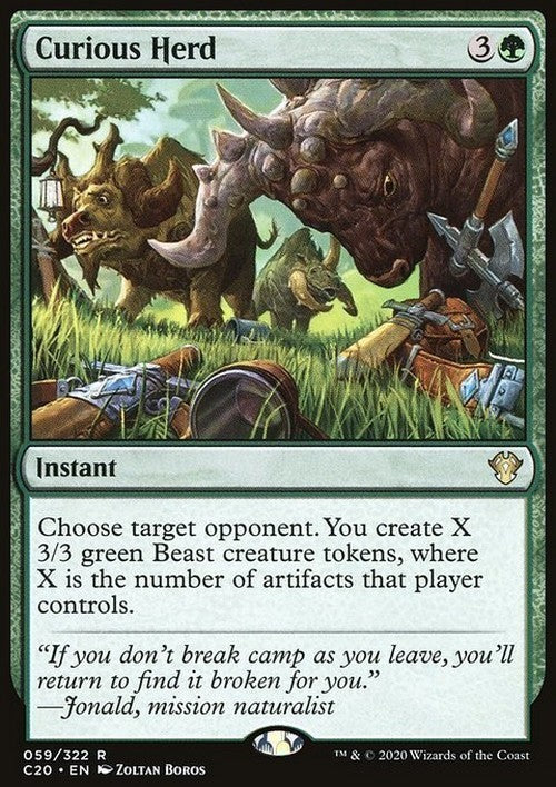 Curious Herd ~ Commander: Ikoria [ NM ] [ Magic MTG ]