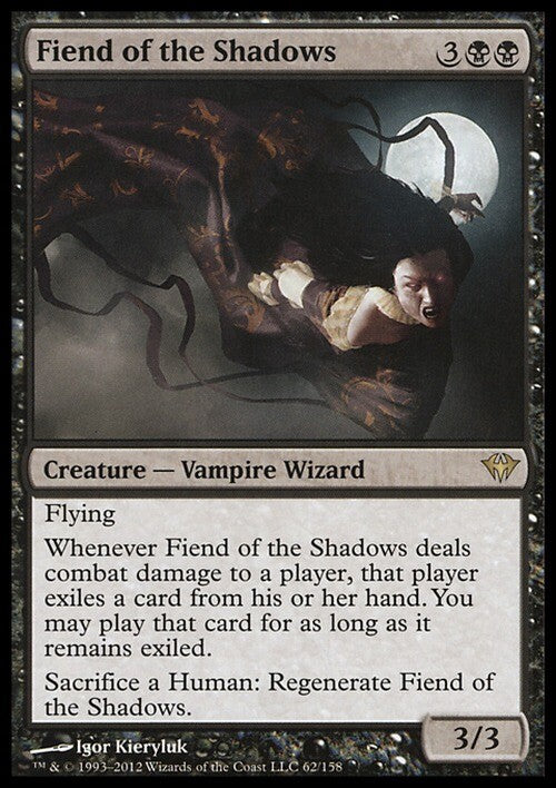 Fiend of the Shadows ~ Dark Ascension [ EX ] [ Magic MTG ]
