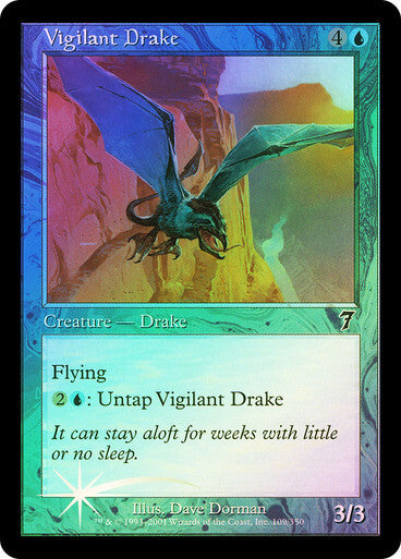 FOIL Vigilant Drake ~ Seventh Edition [ EX ] [ Magic MTG ]