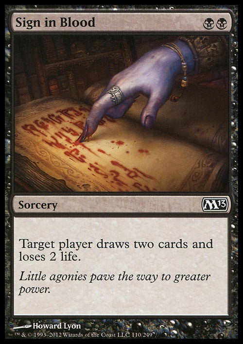 Sign in Blood ~ Magic 2013 [ EX ] [ Magic MTG ]