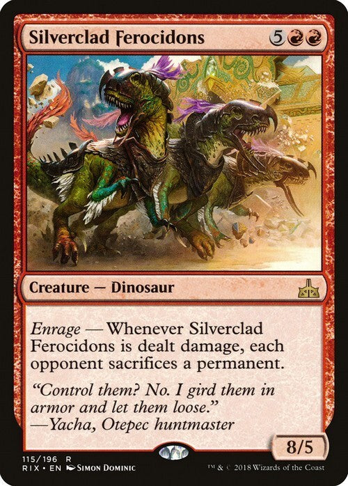 Silverclad Ferocidons ~ Rivals of Ixalan [ EX ] [ Magic MTG ]