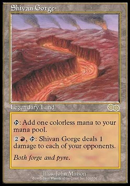 Shivan Gorge ~ Urza's Saga [ EX ] [ Magic MTG ]