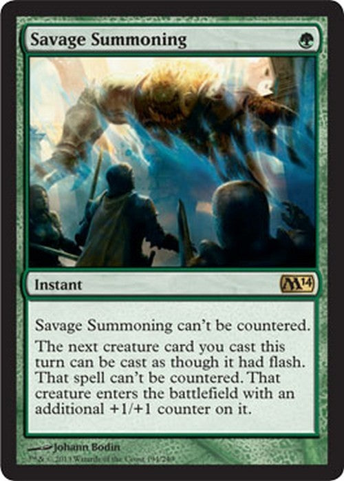 Savage Summoning ~ Magic 2014 [ EX ] [ Magic MTG ]