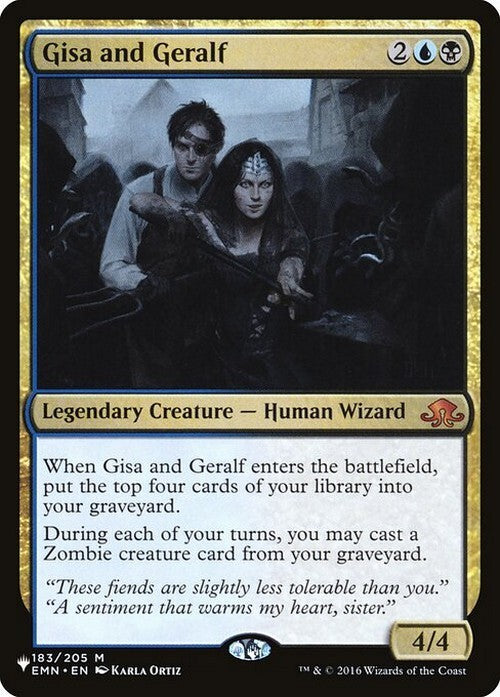 Gisa and Geralf ~ The List [ NM ] [ Magic MTG ]