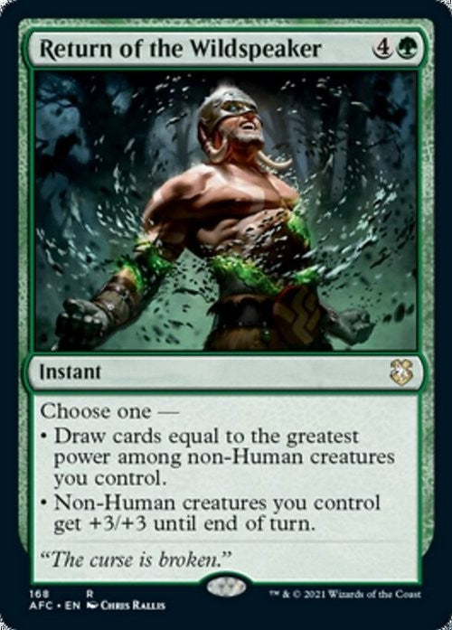 Return of the Wildspeaker ~ Commander: Adventures in the Forgotten Realms [ NM ]