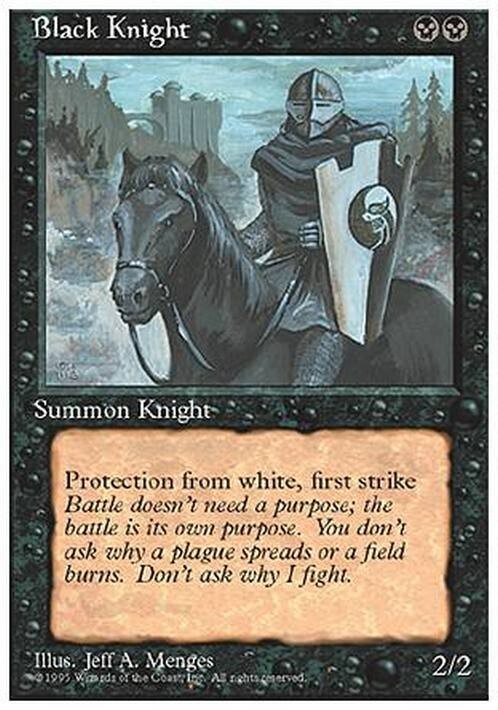 Black Knight ~ Fourth Edition [ EX ] [ Magic MTG ]