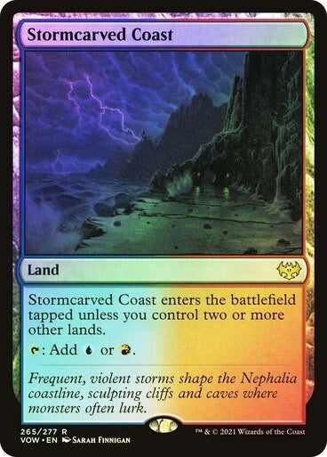 FOIL Stormcarved Coast ~ Crimson Vow [ NM ] [ Magic MTG ]