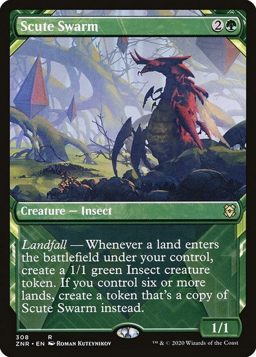 SHOWCASE Scute Swarm ~ Zendikar Rising [ NM ] [ Magic MTG ]