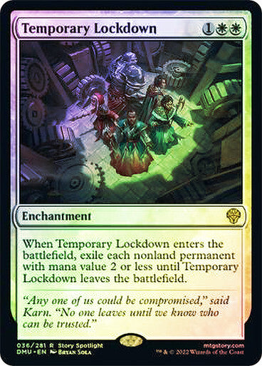 FOIL Temporary Lockdown ~ Dominaria United [ NM ] [ Magic MTG ]