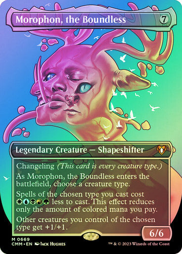 FOIL BORDERLESS Morophon, the Boundless ~ Commander Masters [ NM ] [ Magic MTG ]