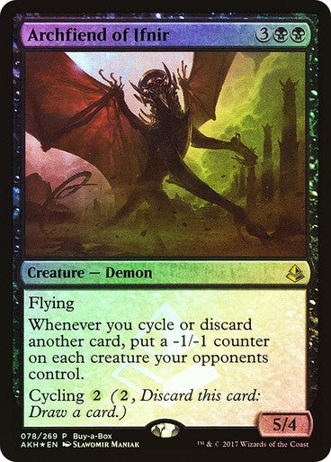 FOIL Archfiend of Ifnir ~ Buy a Box Amonkhet [ EX ] [ Magic MTG ]