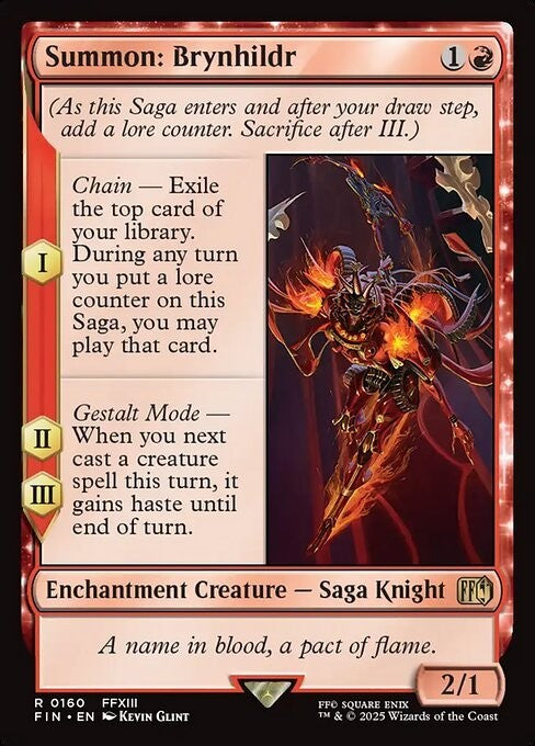Summon: Brynhildr ~ Final Fantasy [ NM ] [ Magic MTG ]