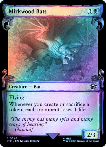 FOIL SILVER Mirkwood Bats ~ The Lord of the Rings [ NM ] [ Magic MTG ]