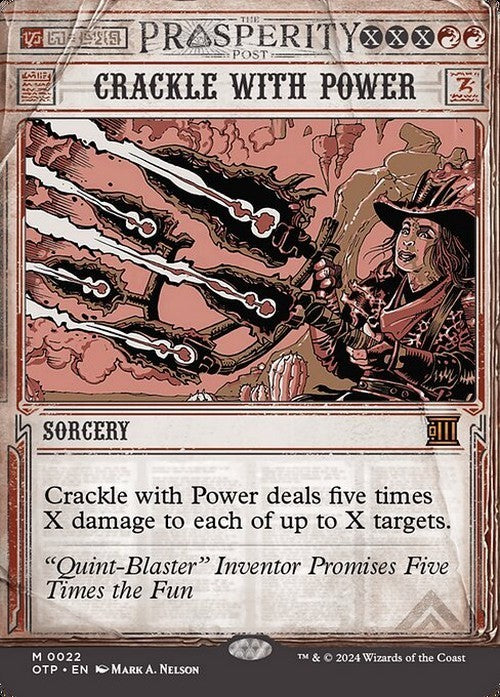 Crackle with Power ~ Outlaws of Thunder Junction: Breaking News [ NM ] [ MTG ]