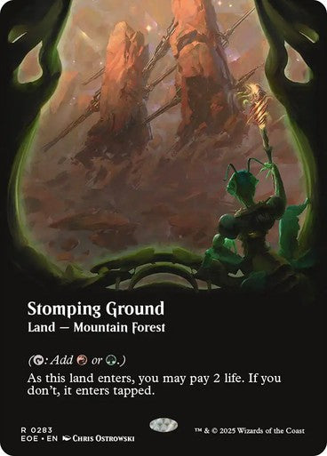 BORDERLESS Stomping Ground ~ Edge of Eternities [ NM ] [ Magic MTG ]