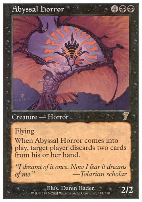 Abyssal Horror ~ Seventh Edition [ EX ] [ Magic MTG ]