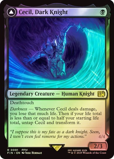 FOIL Cecil, Dark Knight ~ Final Fantasy [ NM ] [ Magic MTG ]