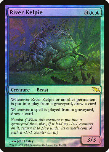 FOIL River Kelpie ~ Shadowmoor [ EX ] [ Magic MTG ]