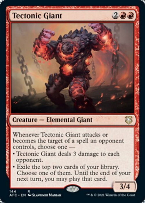 Tectonic Giant ~ Commander: Adventures in the Forgotten Realms [ NM ]