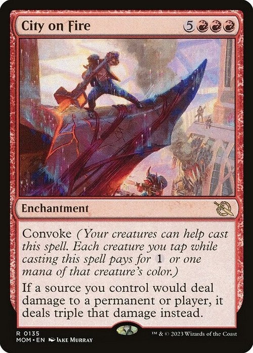 City on Fire ~ March of the Machine [ NM ] [ Magic MTG ]