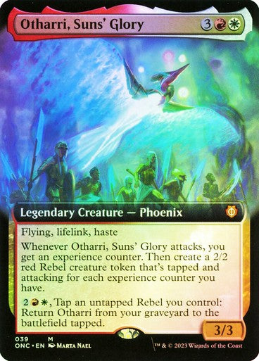 FOIL BORDERLESS Otharri, Suns' Glory ~ Commander: Phyrexia [ PL ] [ Magic MTG ]