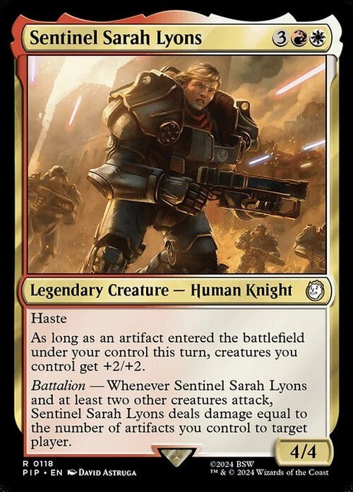 Sentinel Sarah Lyons ~ Commander: Fallout [ NM ] [ Magic MTG ]