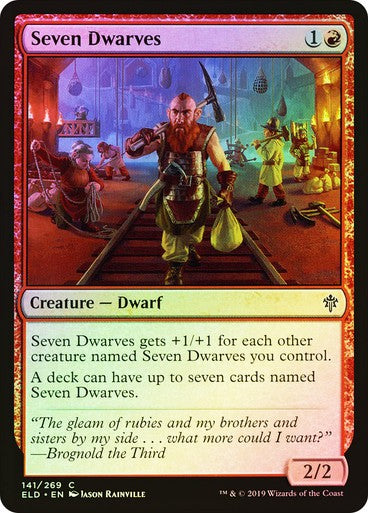 FOIL Seven Dwarves ~ Throne of Eldraine [ NM ] [ Magic MTG ]