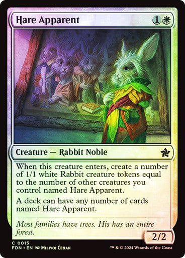 FOIL Hare Apparent ~ Foundations [ NM ] [ Magic MTG ]