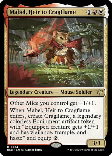 Mabel, Heir to Cragflame ~ Bloomburrow [ NM ] [ Magic MTG ]