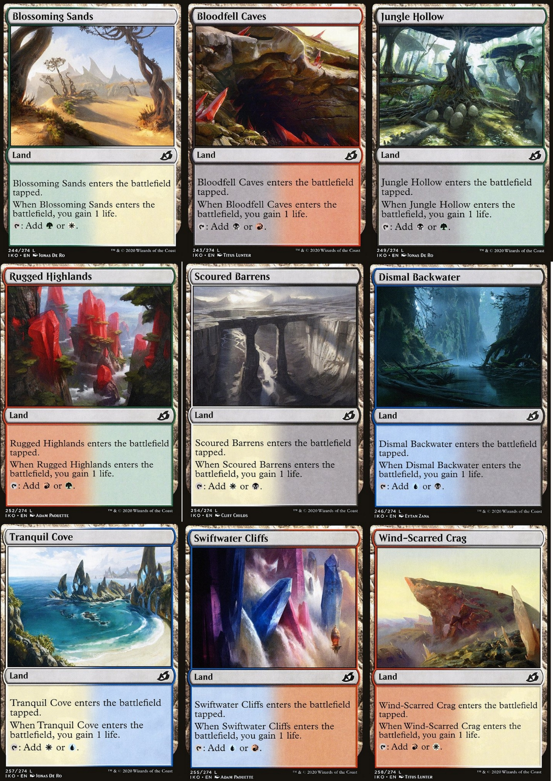 Choose your GAIN 1 LIFE DUAL LAND ~ Random Sets [ EX ] [ Magic MTG ]