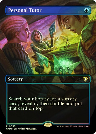 FOIL BORDERLESS Personal Tutor ~ Commander Masters [ NM ] [ Magic MTG ]