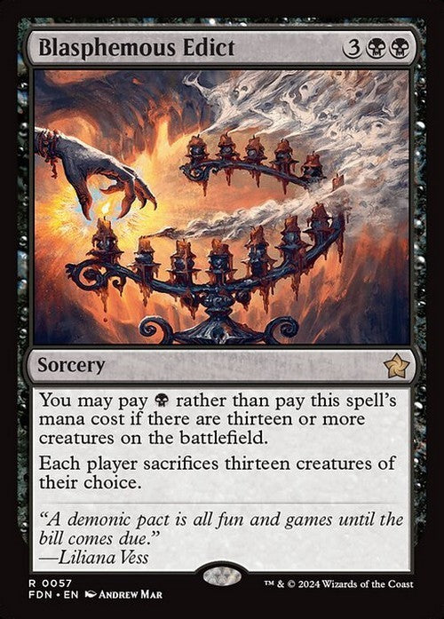 Blasphemous Edict ~ Foundations [ NM ] [ Magic MTG ]