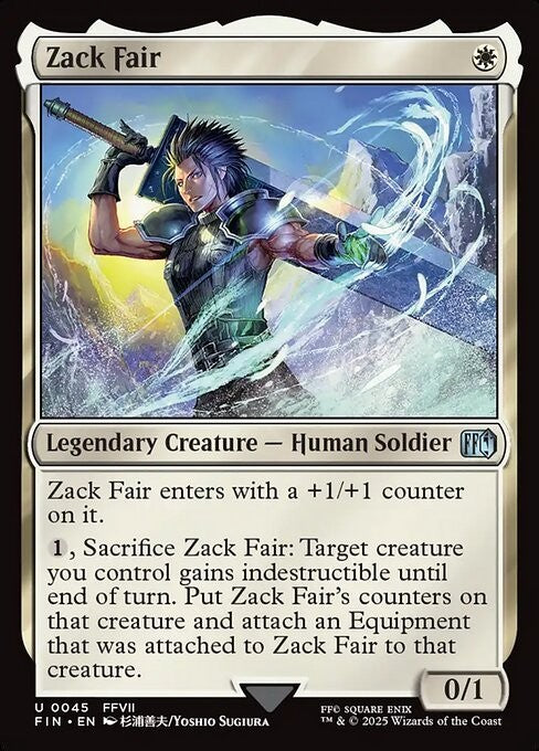 Zack Fair ~ Final Fantasy [ NM ] [ Magic MTG ]