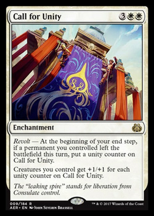 Call for Unity ~ Aether Revolt [ EX ] [ Magic MTG ]