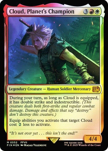 FOIL Cloud, Planet's Champion ~ Final Fantasy [ NM ] [ Magic MTG ]
